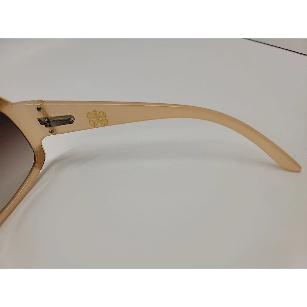 CURATIONS by Stephanie Greenfield Celebrity Sunglasses Tan Gold W/Black Case